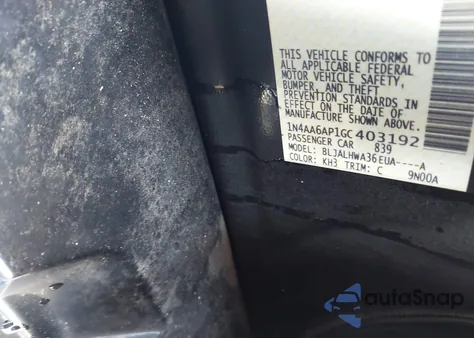 2016 Nissan Maxima 3.5 Platinum from USA, damaged, VIN 1N4AA6AP1GC403192